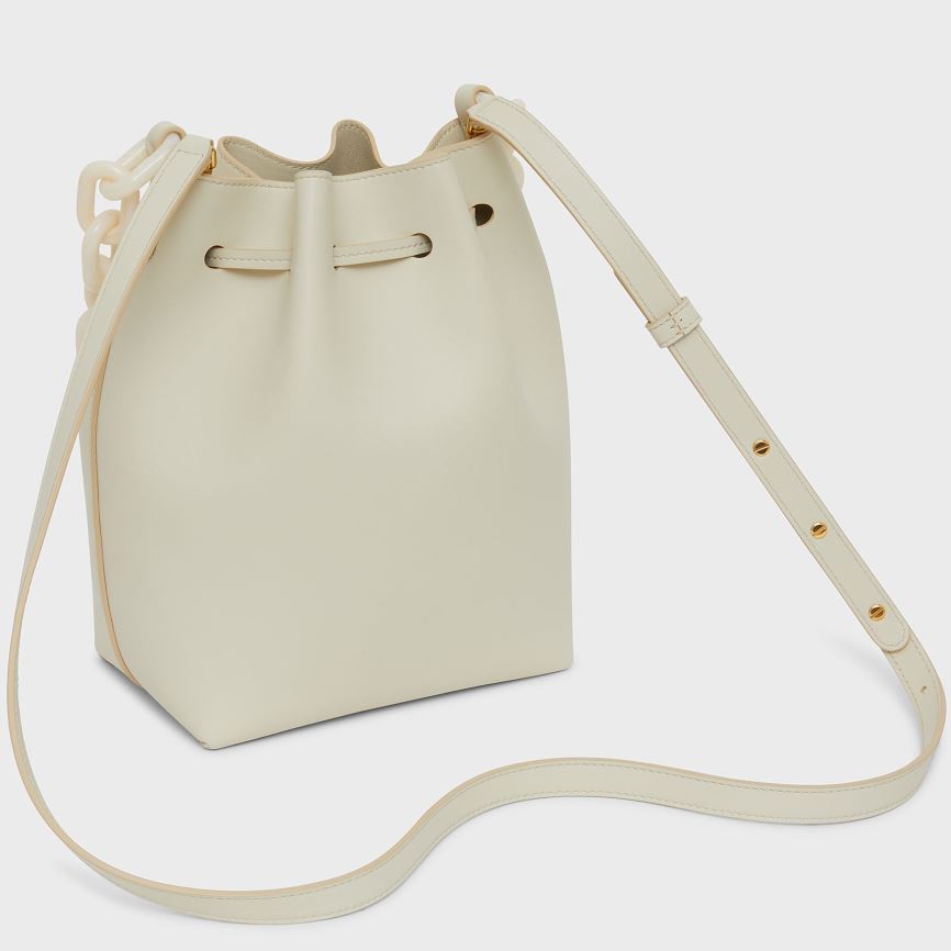 Women's Mansur Gavriel Twist Mini Bucket Bags Cream | AU 0M97DQ